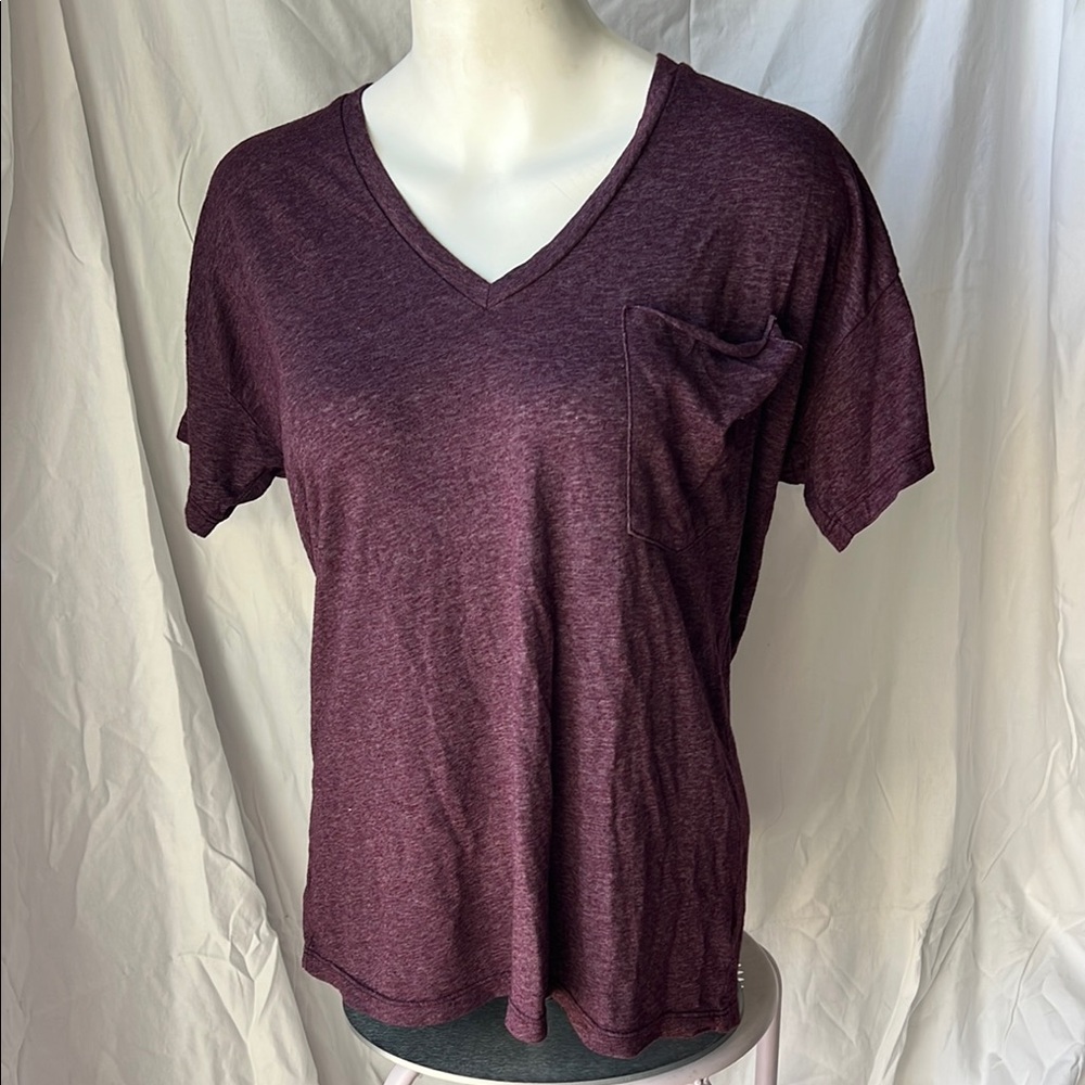 Purple Relaxed pocket Short Sleeve Tee